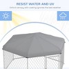 DOMETOUR Outdoor Dog Kennel with UV-Resistant Roof & Lockable Door, for Medium & Large Dogs, 6.9' x 6.1' x 4.9', Silver - 4 of 4