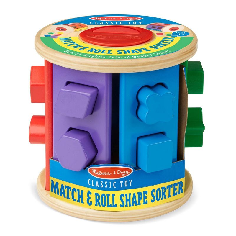 Melissa &#38; Doug Match and Roll Shape Sorter - Classic Wooden Toy, 4 of 16