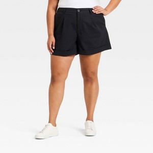 Women's High-Rise Linen Tailored Shorts - A New Day™ - 1 of 3