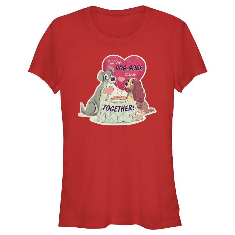 Junior's Women Lady and the Tramp We're Dog-Gone Cute T-Shirt, 1 of 5