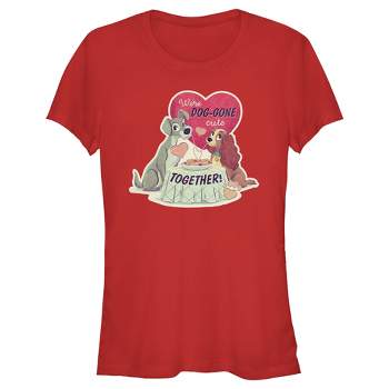 Junior's Women Lady and the Tramp We're Dog-Gone Cute T-Shirt