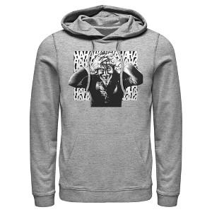 Men's Batman Joker Hahaha Crazed Look Pull Over Hoodie - 1 of 3