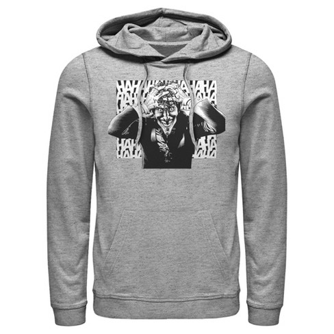 Men's Batman Joker Hahaha Crazed Look Pull Over Hoodie - image 1 of 3