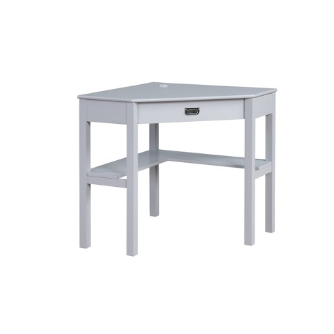 Peggy Transitional Campaign Side Storage Desk Gray - Linon