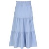 Girls' Tiered Midi Skirt with Drawstring Waist & Pockets, Flowy Ruffle Hem Skirt for Casual Wear - 2 of 4