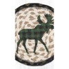 Earth Rugs Green Plaid Moose Round 7" Coaster – Cabin, Lodge & Woodland Style - 3 of 3