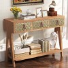 Console Table With Storage For Entryway,Multi-Functional Entryway Table With 3 Drawers,Sofa Table Behind Couch With Open Storage Shelf-Cuddlewood - 2 of 4
