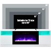 AMERLIFE TV Stand with Fireplace, LED Light Entertainment Center - 3 of 4