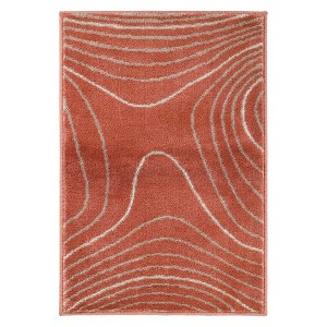 Modern Abstract Wood Grain Indoor Runner or Area Rug by Blue Nile Mills - 1 of 4