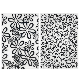 Wrapables Embossing Folder Paper Stamp Template for Scrapbooking, Card Making, DIY Arts & Crafts (Set of 2) - 1 of 4
