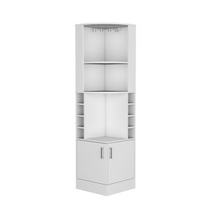 Chery Life Corner Bar Cabinet With Glass Rack, Double Door Cabinet, Eight Built-In Wine Rack - 1 of 4