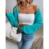 Women's Lightweight Shrug Sweater for Dresses & Tops Long Sleeve Open Front Knit Crop Bolero Cardigan - 3 of 4