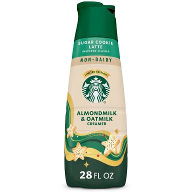 Starbucks Sugar Cookie Non Dairy Almondmilk & Oatmilk Creamer - 28 fl oz