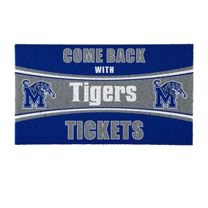 Evergreen Come Back with Tickets University of Memphis 28" x 16" Woven PVC Indoor Outdoor Doormat - 1 of 4