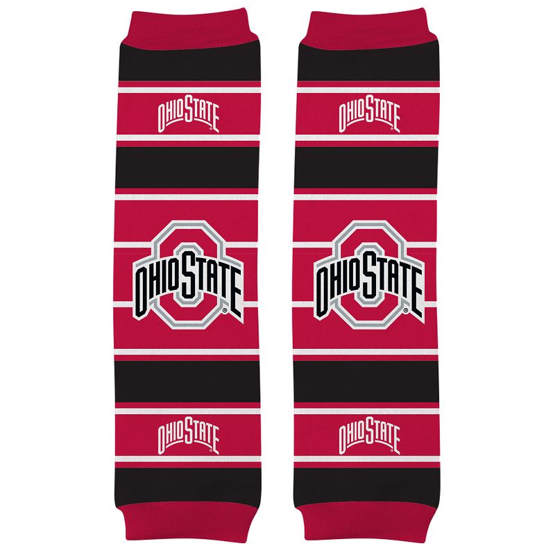Baby Fanatic Officially Licensed Toddler & Baby Unisex Crawler Leg Warmers - NCAA Ohio State Buckeyes, 3 of 7