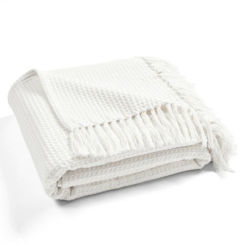 Full Queen Waffle Cotton Knit Throw Blanket - Lush Décor, 5 of 9