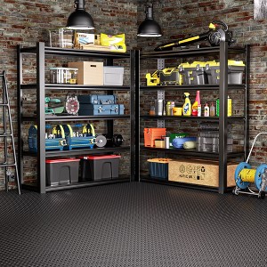 Diamond Plate Black PVC Garage Flooring Rolls - 1 of 4