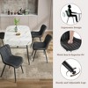 Upholstered Dining Chairs Set of 2, Leather Kitchen Chairs with Metal Legs, Mid Century Modern Dining Room Chairs w/Comfy Backrest - 3 of 4