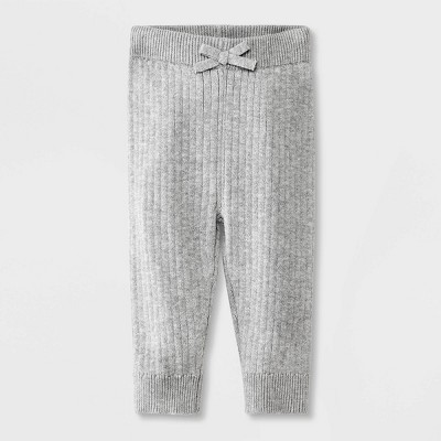 Baby Ribbed Sweater Leggings - Cat & Jack™ Gray 0-3M