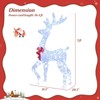 Costway 5 FT Pre-Lit Christmas Reindeer with 100 LED Lights, Holiday Decoration for Home - 3 of 4
