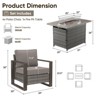 Buenhomino Outdoor Wicker Patio Furniture Set with Fire Pit Table, 5 Pieces Patio Conversation Sets with 4 Outdoor Patio Chairs and 1 Fire Pit Table - 2 of 4