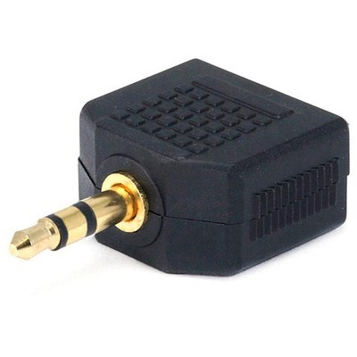 Monoprice 3.5mm TRS Stereo Plug to 2x 3.5mm TRS Stereo Jack Splitter Adapter, Gold Plated