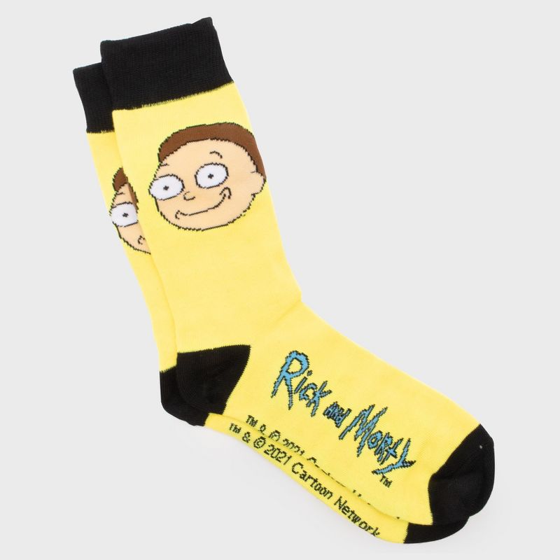 Rick and Morty 3 Pairs of Socks Plus Open Your Eyes Pint Glass Gift Set Bundle Multicoloured, 3 of 6