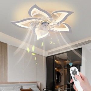 Aoibox Modern Dimmable Flower Ceiling Fan with Light, Remote/App Control, 6-Speed, Timer, for Living Room, Bedroom, Dining Room - 1 of 4