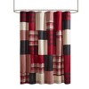 VYNXARIA Cotton shower curtain, Printed, Pieced, Lined,Red - 2 of 4