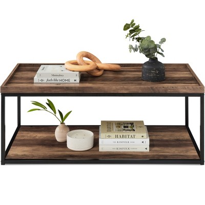 Best Choice Products 44in 2-tier Rectangular Coffee Table, 2-in-1 ...