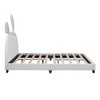 Full Size Upholstered Leather Platform Bed with Ears Headboard Bed Frame with Rabbit Ornament for Kids - 4 of 4