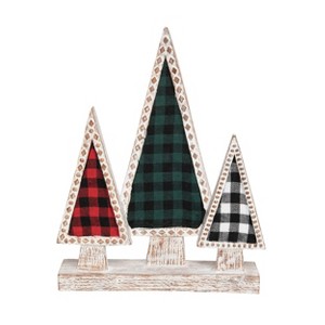 Transpac Resin 11.25 in. Multicolored Christmas Plaid Tree Decor - 1 of 2