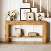 Tribesigns Solid Wood Entryway Table, 63" Console Table with Storage, Narrow Sofa Table Behind Couch for Entryway, Living Room, Hallway - 4 of 4