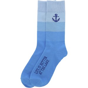 Pavilion Gift Company - At The Lake - M/L Unisex Crew Sock - Socks - 1 of 4