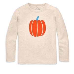 Primary Kids Long Sleeve Pumpkin Tee in Oat Size 14 - 1 of 2