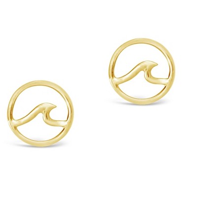 SHINE by Sterling Forever Sterling Silver Wave Studs