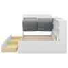 YNXARIA White Twin - Sized Wooden Bed Frame: Storage Headboard, 2 Drawers Included - 3 of 4