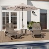 Merrick Lane 3pc Set with 2 Adirondack Chairs/Side Table for Indoor/Outdoor Use in Brown - 2 of 4