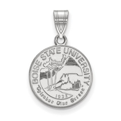 Black Bow Jewelry Sterling Silver Boise State Broncos NCAA Medium Pendant