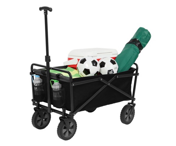 Seina Heavy Duty Compact Folding 150 Pound Capacity Outdoor Cart,Black (2 Pack)