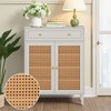 Lirago White Wooden Shoe Cabinet E1 MDF 43.7x31.5x15.7 4 Shelves 1 Drawer Adjustable Storage Organizer - 4 of 4