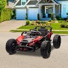 24V Kids Electric UTV, 2×130W Ride On Car w/ Remote, 4 Shock Absorbers, EVA Tires, LED Lights & Music for Boys & Girls - 3 of 4