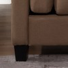Modern Minimalist Small Couch Linen-Like Accent Chair with Rolled Arm and Comfortable Thick Cushion-Morden Fort - 4 of 4