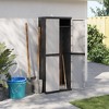 vidaXL Outdoor Storage Cabinet Grey and Black Polypropylene Medium - 2 of 4