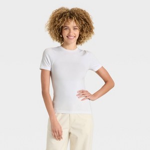 Women's Slim Fit Seamless Short Sleeve T-Shirt - A New Day™ - 1 of 4