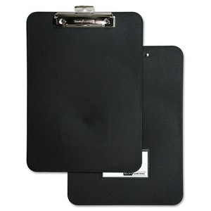 Baumgartens Unbreakable Recycled Clipboard 1/2" Capacity 8 1/2 x 11 Black 61624 - 1 of 3