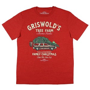 Seven Times Six National Lampoon's Christmas Vacation Shirt Men's Griswolds Short Sleeve Tee Red - 1 of 4