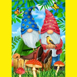 Gnome Sweet Gnome Spring House Flag Garden Humor 28" x 40" Briarwood Lane - 1 of 4