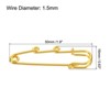 Unique Bargains Metal Decorative DIY Women's Clothing Dress 2 Holes Sewing Brooch Pins 20 Pcs - 2 of 4