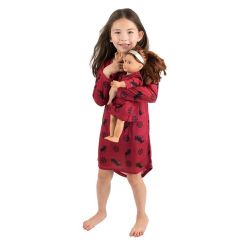 Leveret Girls And Doll Nightgown Moose 5 Year : Target